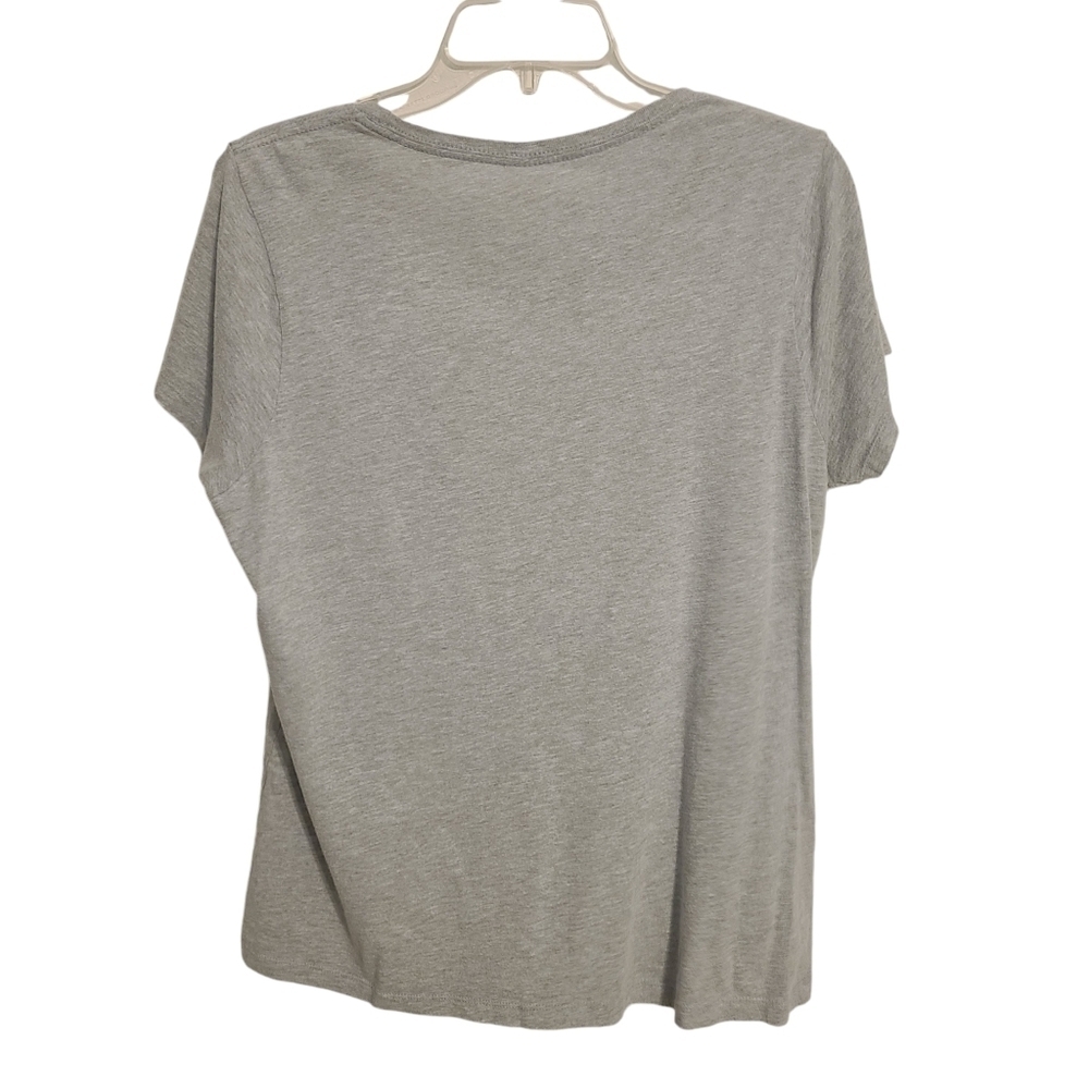 Alstyle | Women's Gray Scoopneck "Word" Short Sleeve Graphic Tee (Size XL) - Picture 11 of 11